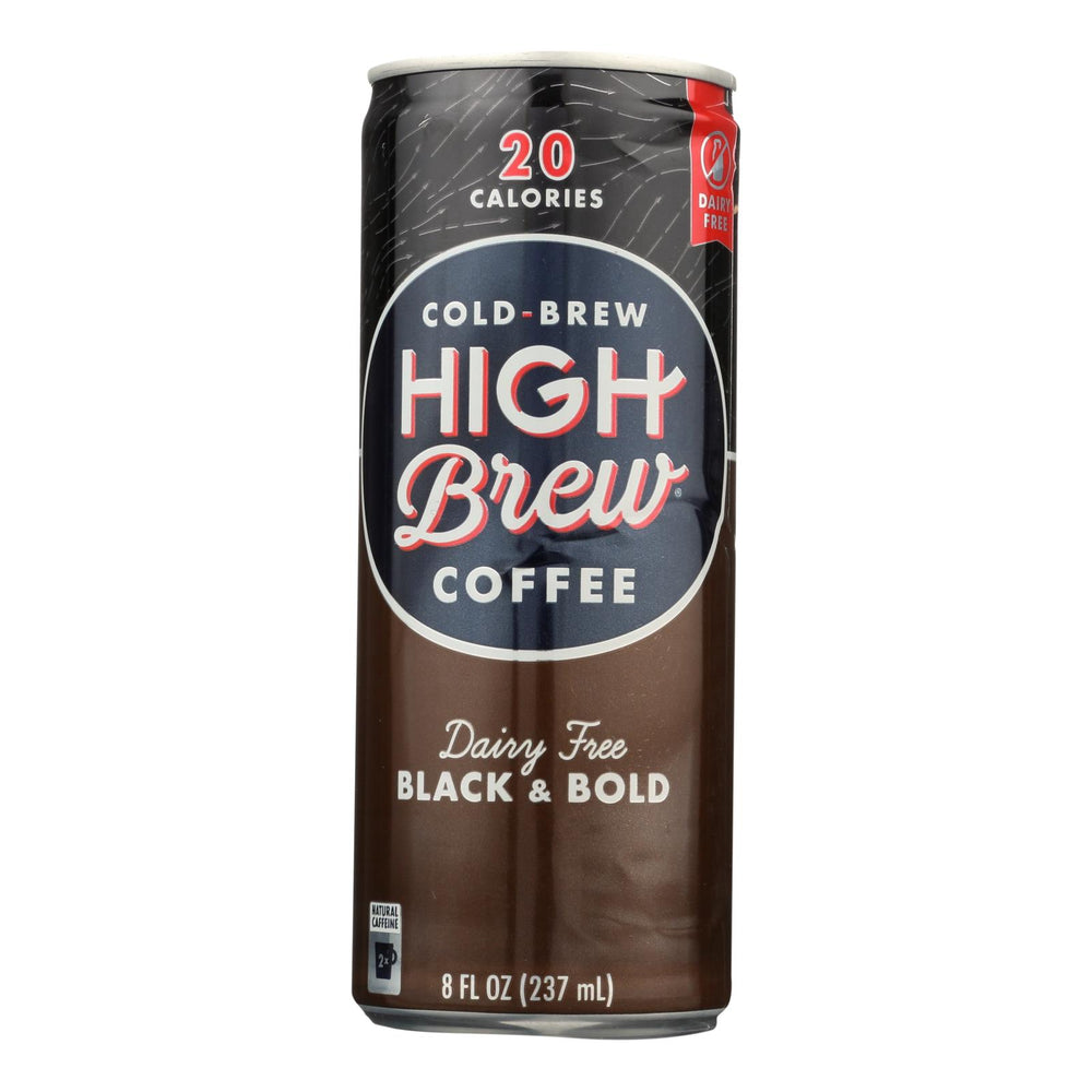 High Brew Cold-brew Coffee, Black & Bold - Case Of 12 - 8 Fz