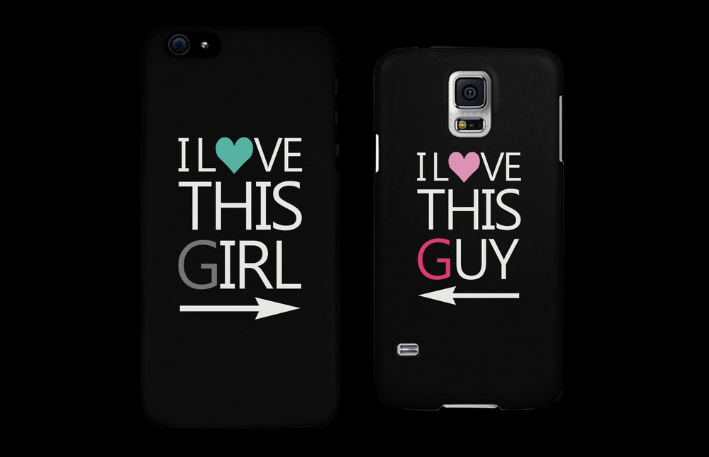 I Love This Girl and Guy Cute Matching Couples Cell Phone Cases