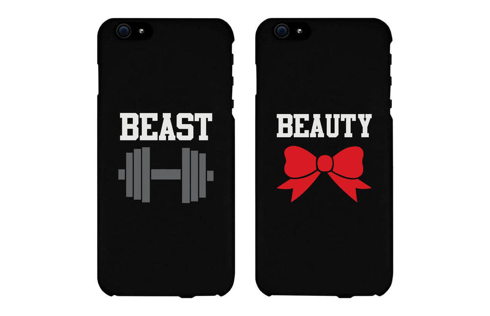 Beauty & Beast Matching Couple Black Phonecases (Set)