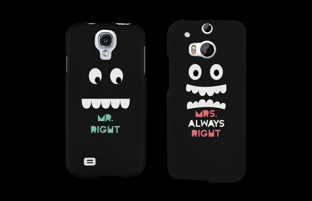 Mr Right and Mrs Always Right Matching Couple Phone Cases Gift for couples