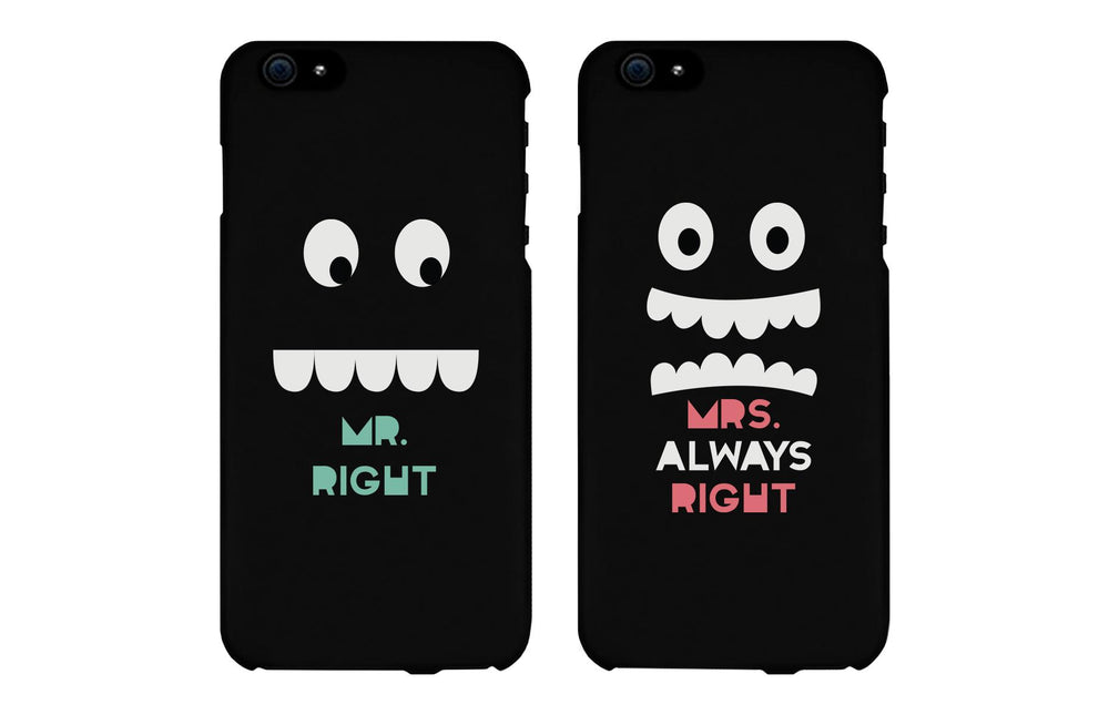 Mr Right and Mrs Always Right Matching Couple Phone Cases Gift for couples