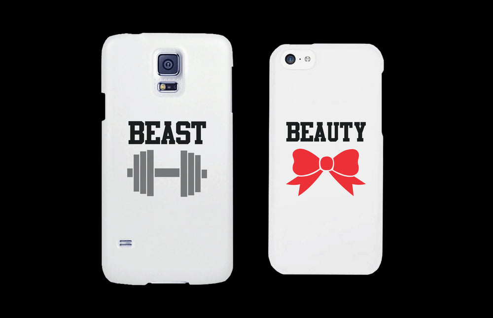 Beauty & Beast Matching Couple White Phonecases (Set)