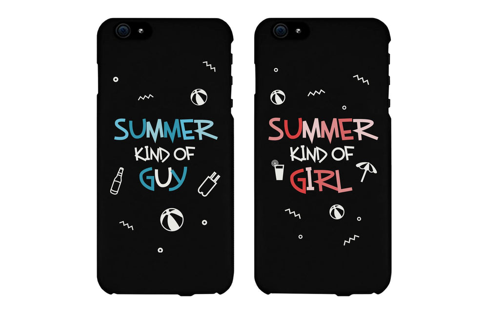 Summer Kind of Guy & Girl Matching Couple Black Phonecases (Set)