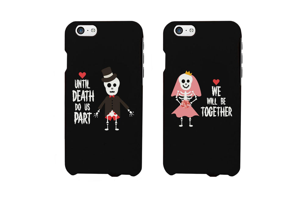 Until Death Do Us Part Skeleton Wedding Couple Phone Cases (Set)