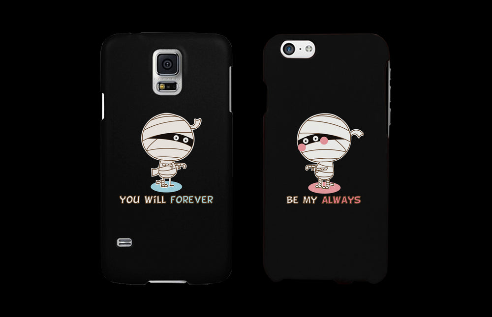 Forever Always Mummies Black Matching Couple Phone Cases Halloween Gifts