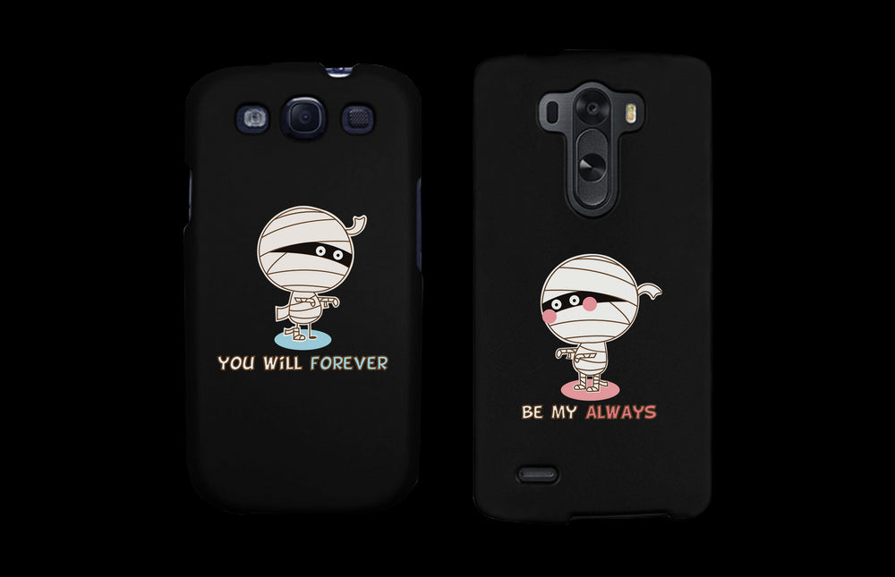 Forever Always Mummies Black Matching Couple Phone Cases Halloween Gifts