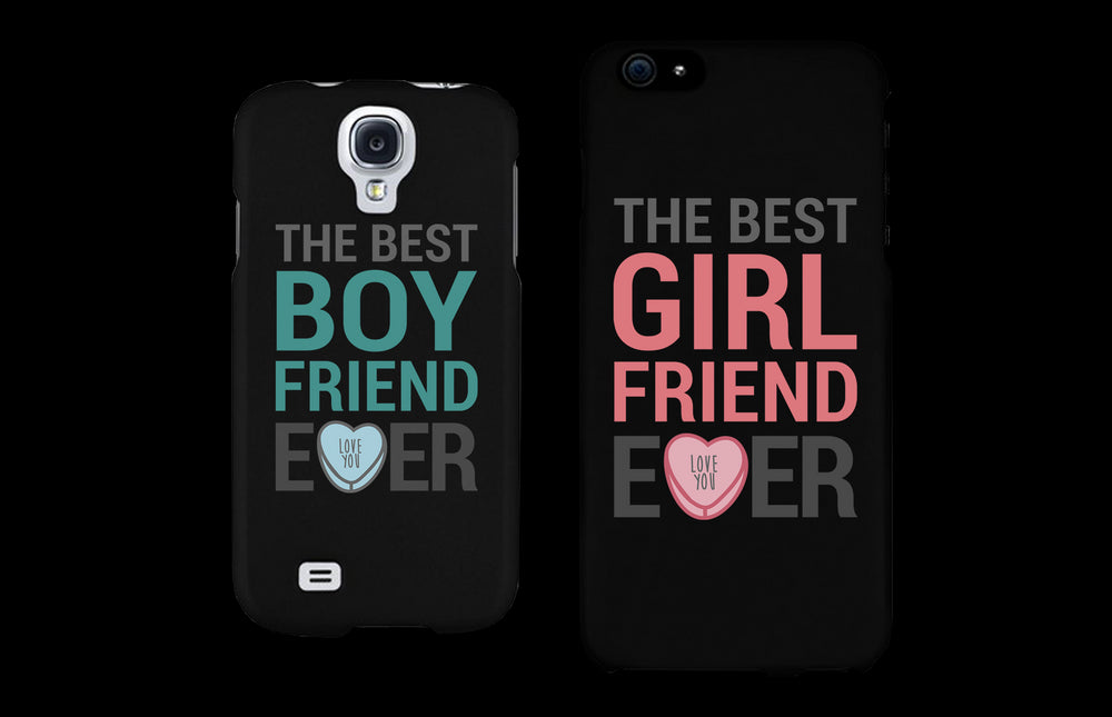 Best Girlfriend and Boyfriend Ever Black Matching Couple Phone Cases