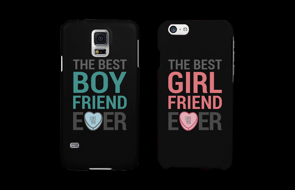 Best Girlfriend and Boyfriend Ever Black Matching Couple Phone Cases