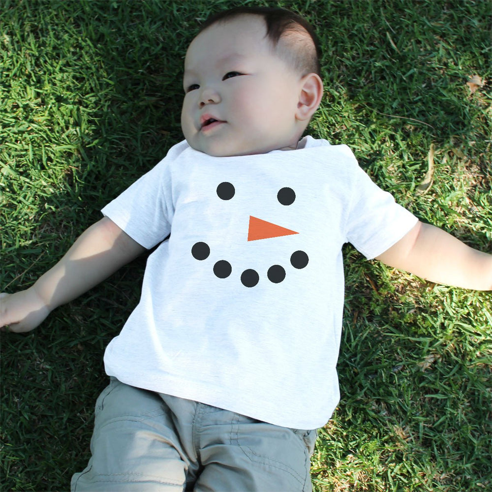 Graphic Snap-on Style Baby Tee, Infant Tee - Snowman