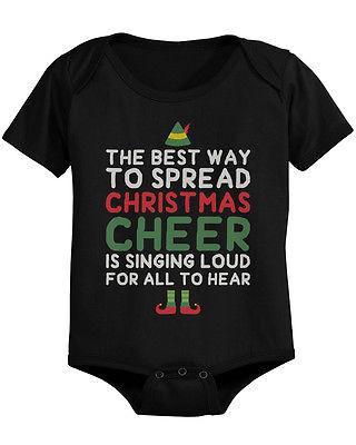 Cute Christmas Theme Baby Bodysuit - Pre-Shrunk Cotton Snap-On Style Baby Bodysuit