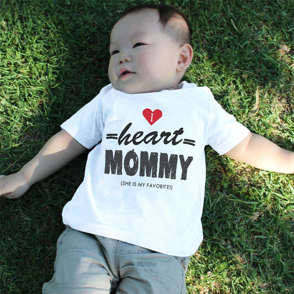 Graphic Snap-on Style Baby Tee, Infant Tee - I Heart Mommy