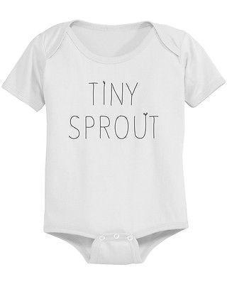 Tiny Sprout Cute Baby Bodysuit - Pre-Shrunk Cotton Snap-On Style Baby Bodysuit