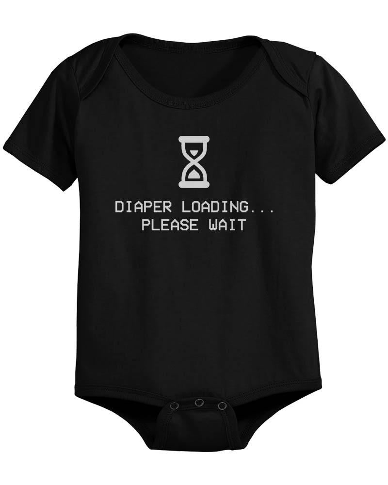 Diaper Loading Please Wait - Funny Graphic Statement Bodysuit / Infant T-shirt