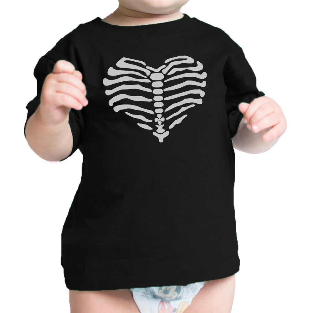 Skeleton Heart Baby Black Shirt