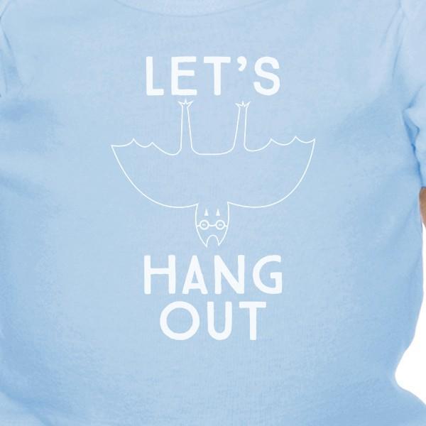 Let's Hang Out Bat Baby Sky Blue Bodysuit