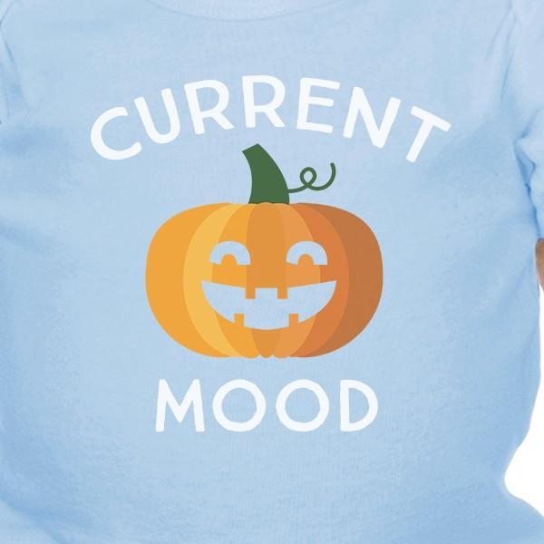 Pumpkin Current Mood Baby Sky Blue Bodysuit