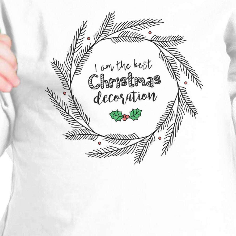 I Am The Best Christmas Decoration Wreath Baby White Shirt