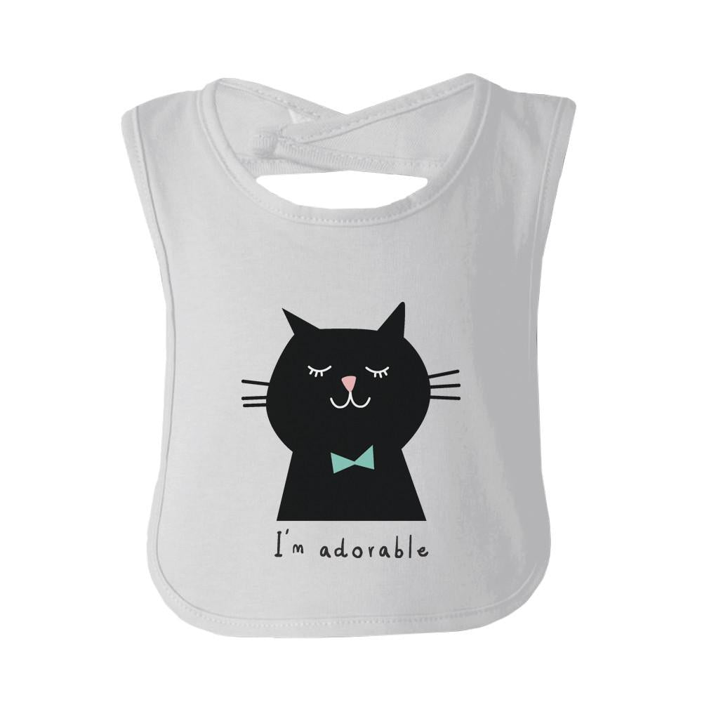 I'm Adorable Cat Funny Baby Bibs Cute Drooler Bibs Great Baby Shower Gift