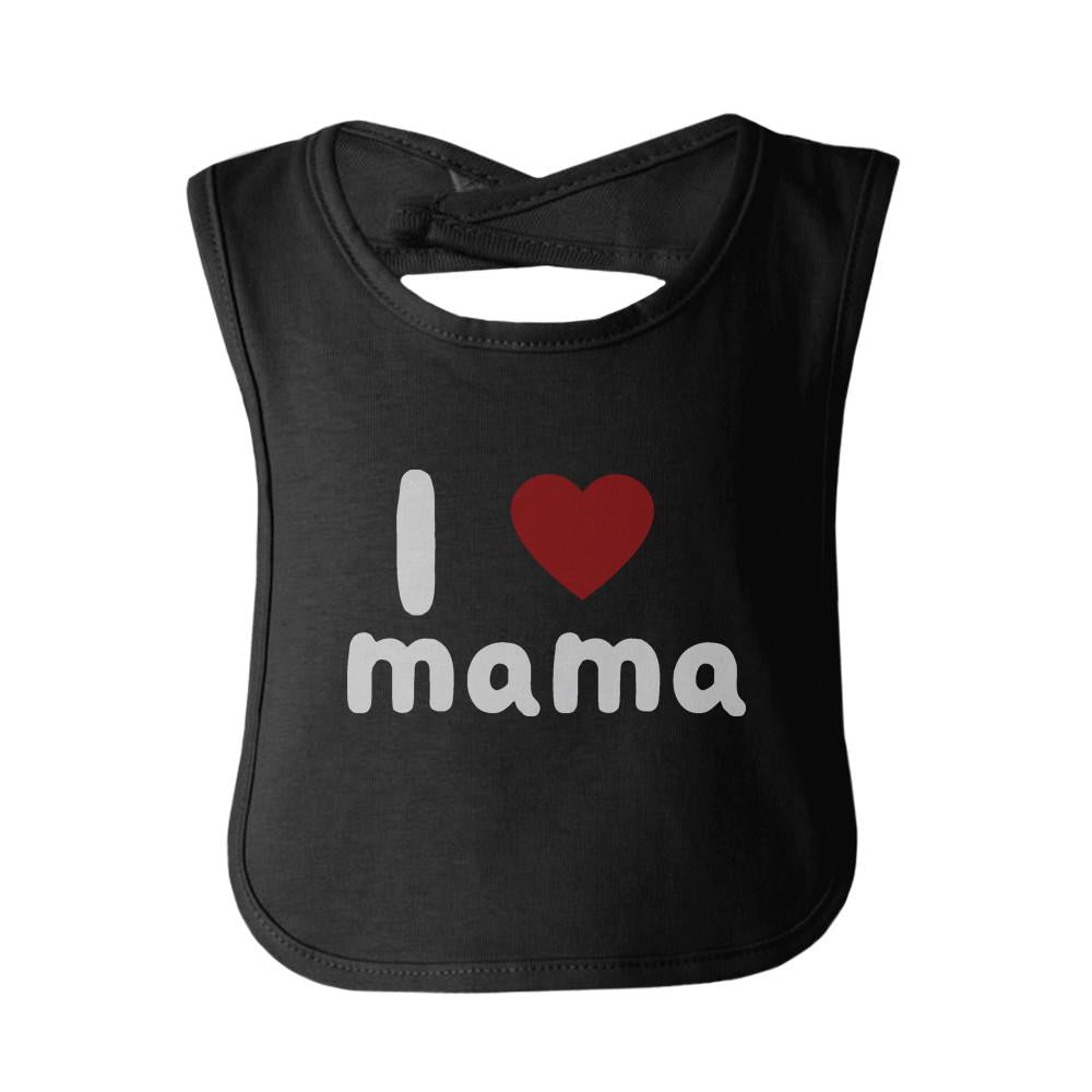 I Love Mama Cute baby Bibs Funny Infant Snap On Bib Great Baby Shower Gift