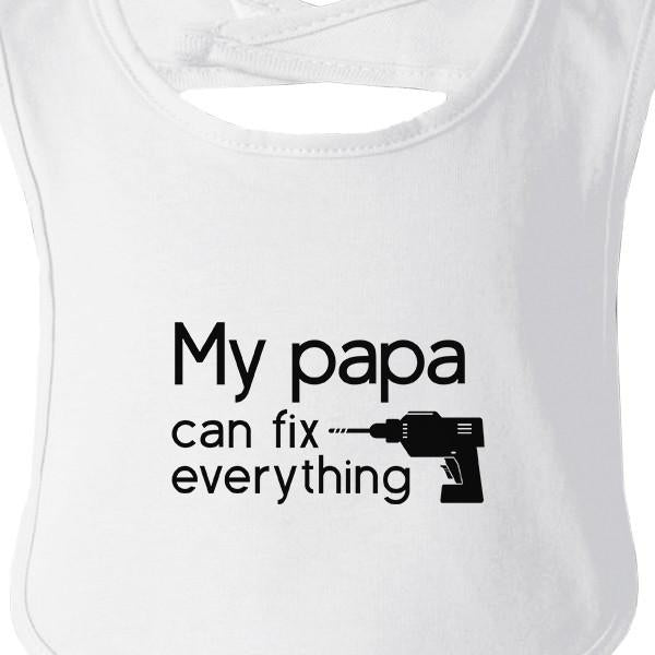 My Papa Fix White Cute Baby Bib Adorable Gifts For Baby Shower