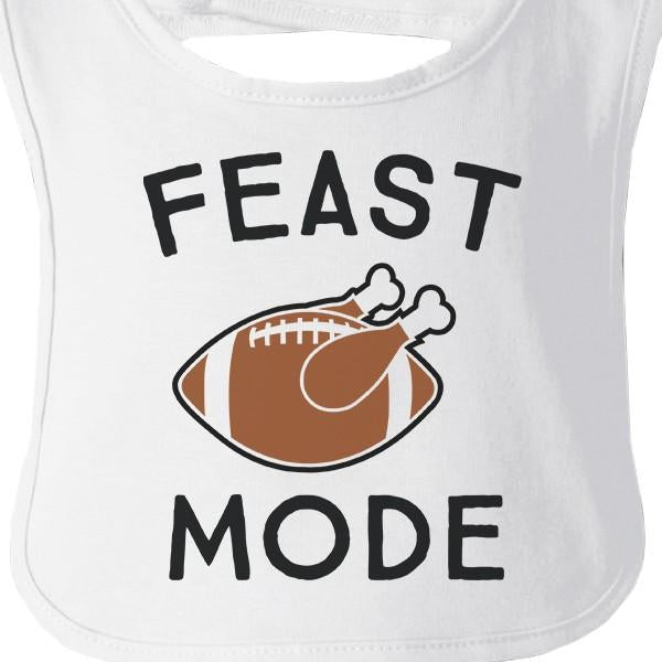 Feast Mode Baby White Bib