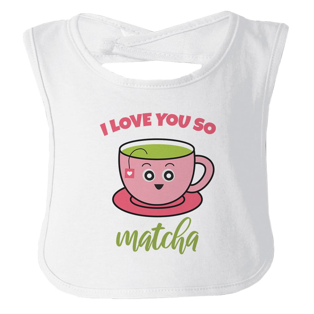 I Love You So Matcha Baby Teething Bib Cute Baby Shower Infant Gift