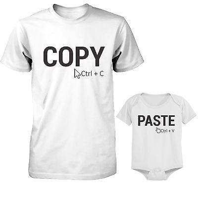 Parent and Child Matching T-Shirt and Bodysuit Set - Copy and Paste