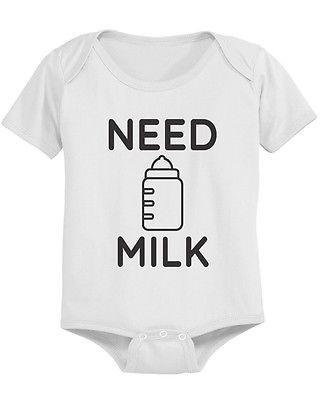Daddy and Baby Matching T-Shirt and Bodysuit Set - Need Beer and Need Milk