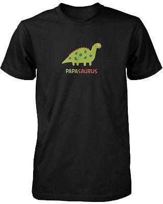 Dad and Baby Matching T-Shirt and Bodysuit Set - Papasaurus and Babysaurus