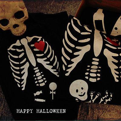 Funny Family Matching Shirts Daddy Mommy Baby X-Ray Halloween Shirt and Bodysuit