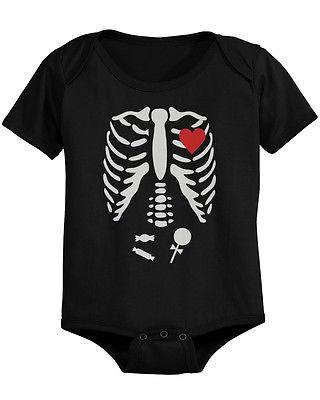 Funny Family Matching Shirts Daddy Mommy Baby X-Ray Halloween Shirt and Bodysuit