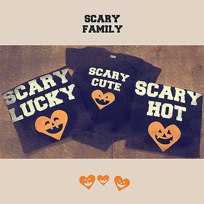 Funny Family Matching Shirts Daddy Mommy Baby Scary Halloween Shirt and Bodysuit