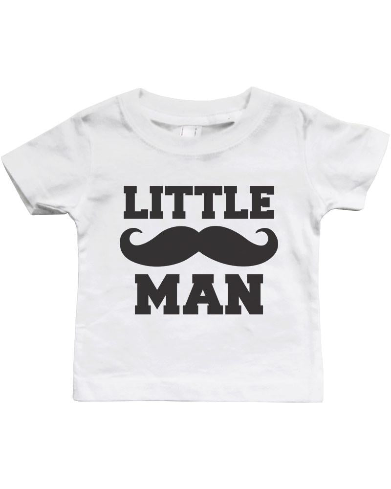 Daddy and Baby Matching T-Shirt Set - Big Man Little Man Infant White Tee