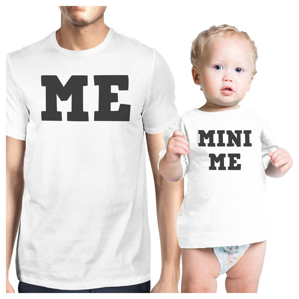Daddy and Baby Matching T-Shirt Set - Mini Me Infant White Tee