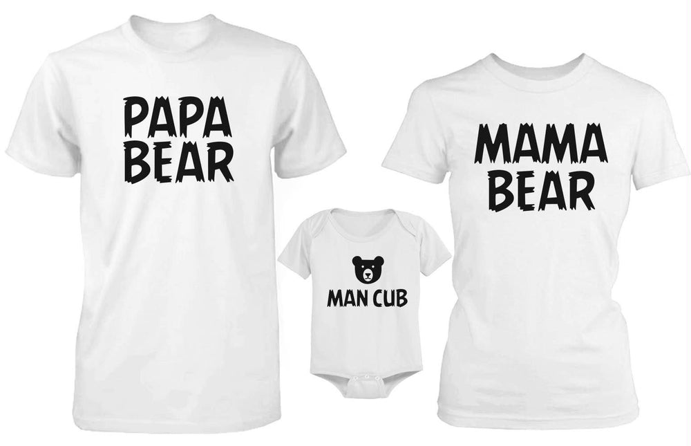 Daddy Mommy and Baby Matching Bear Family T-Shirt / Bodysuit (Sold Separately)