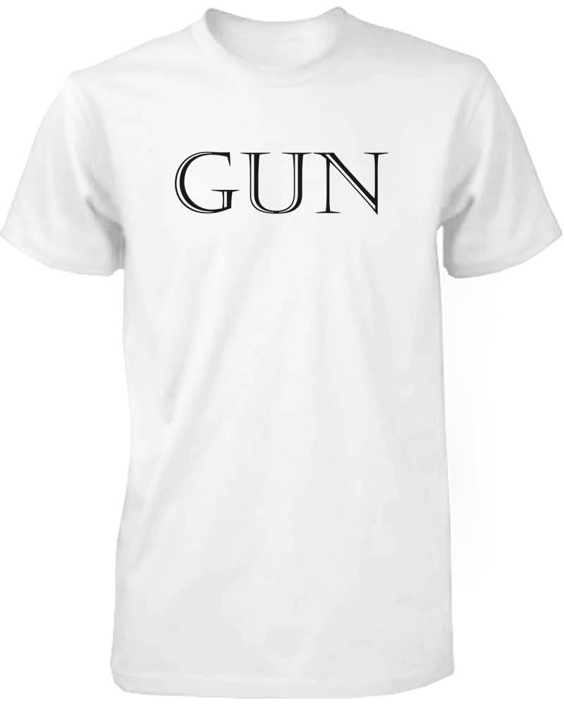 Daddy and Baby Matching White T-Shirt / Bodysuit Combo - Gun and Son of A Gun