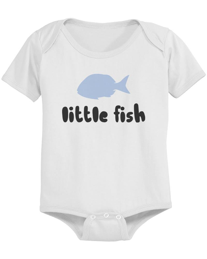 Big Fish and Little Fish Dad and Baby Matching Top Set Parent Shirts Infant Onesies