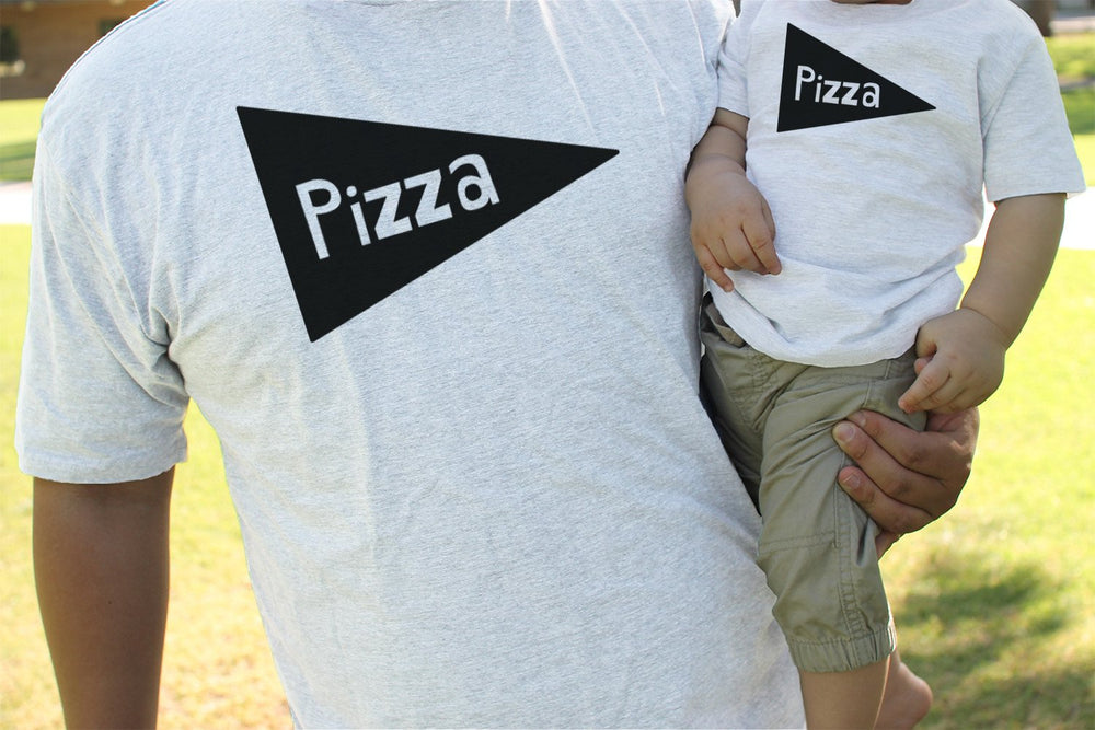 Pizza Slice Daddy and Baby Matching Shirt Set Cute Father Shirts and Infant Tees