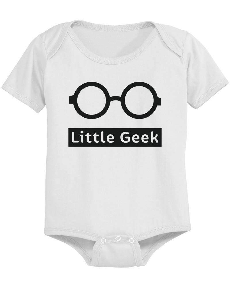 Funny Big Geek Little Geek Matching Dad Shirt and Baby Onesie