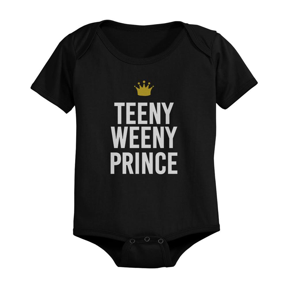 Funny Big Prince Teeny Weeny Prince Matching Dad Shirt and Baby Onesie