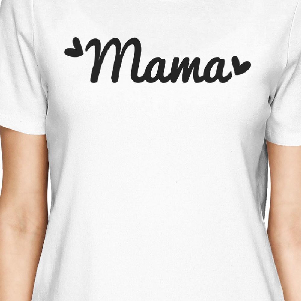 Mama & Little Mama White Mom and Baby Couple Shirt Baby Shower Gift