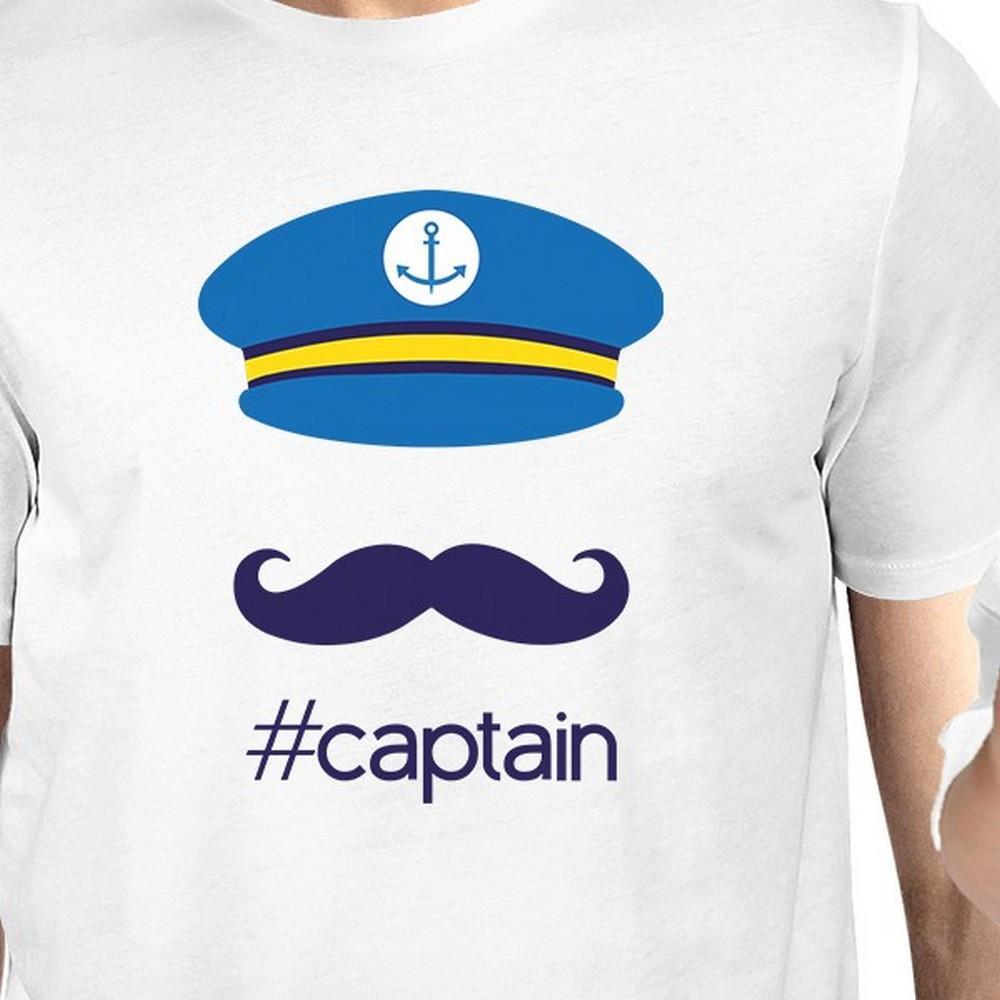 My Captain White Cute Dad and Baby Boy Matching Shirts Dad Gifts