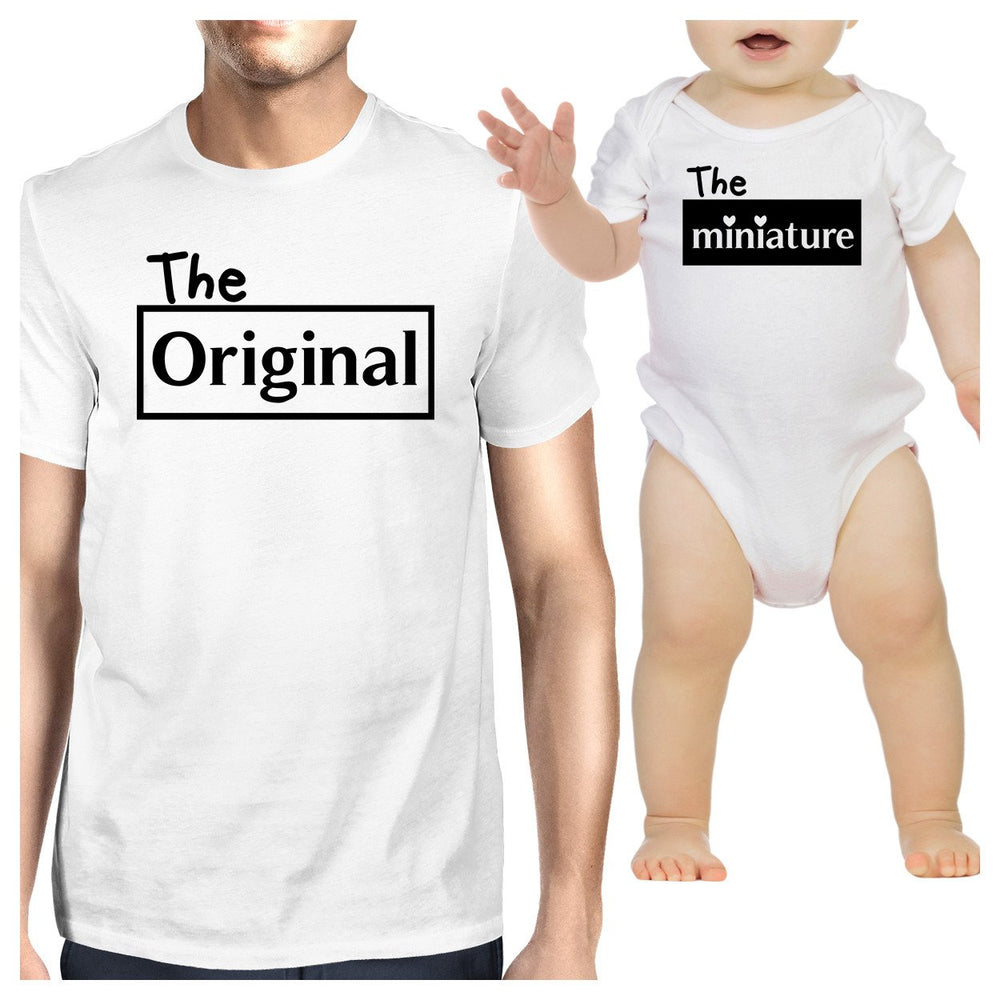 Original And Mini Cute Dad Baby Boy Shirts Funny Fathers Day Gifts