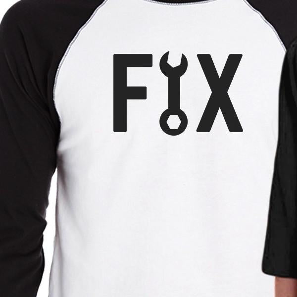 Fix And Break Funny Design Graphic T-Shirt Dad Baby Matching Tops