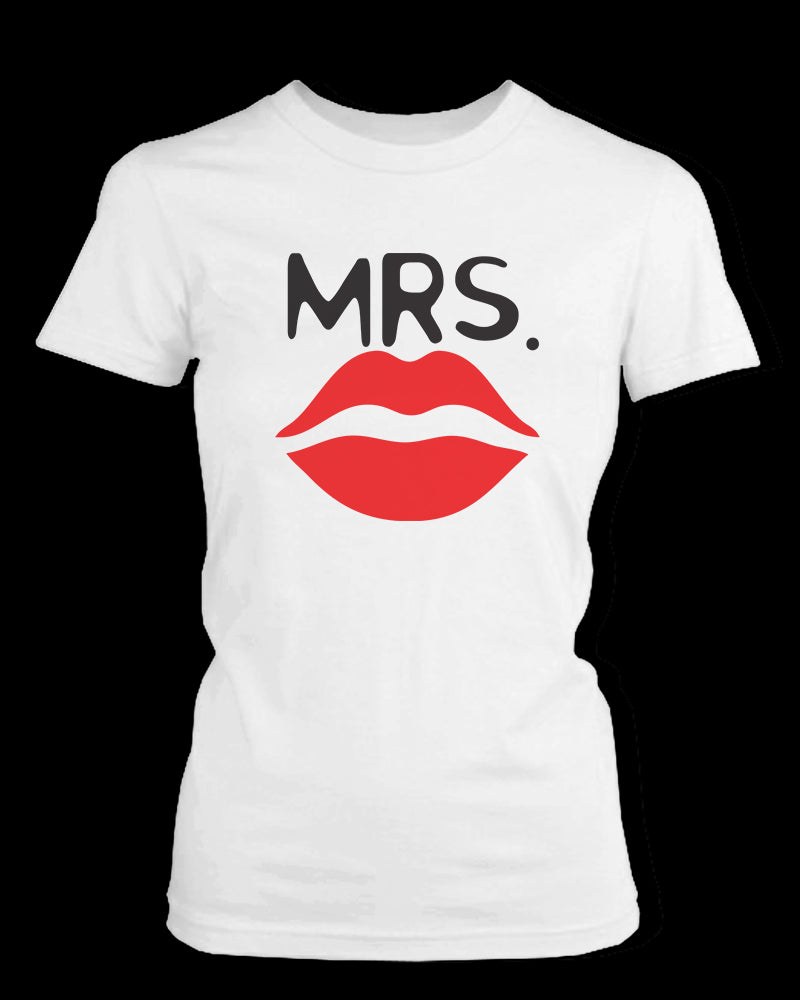 Mr. Mustache & Mrs. Lips Matching Couple Shirts (Set)