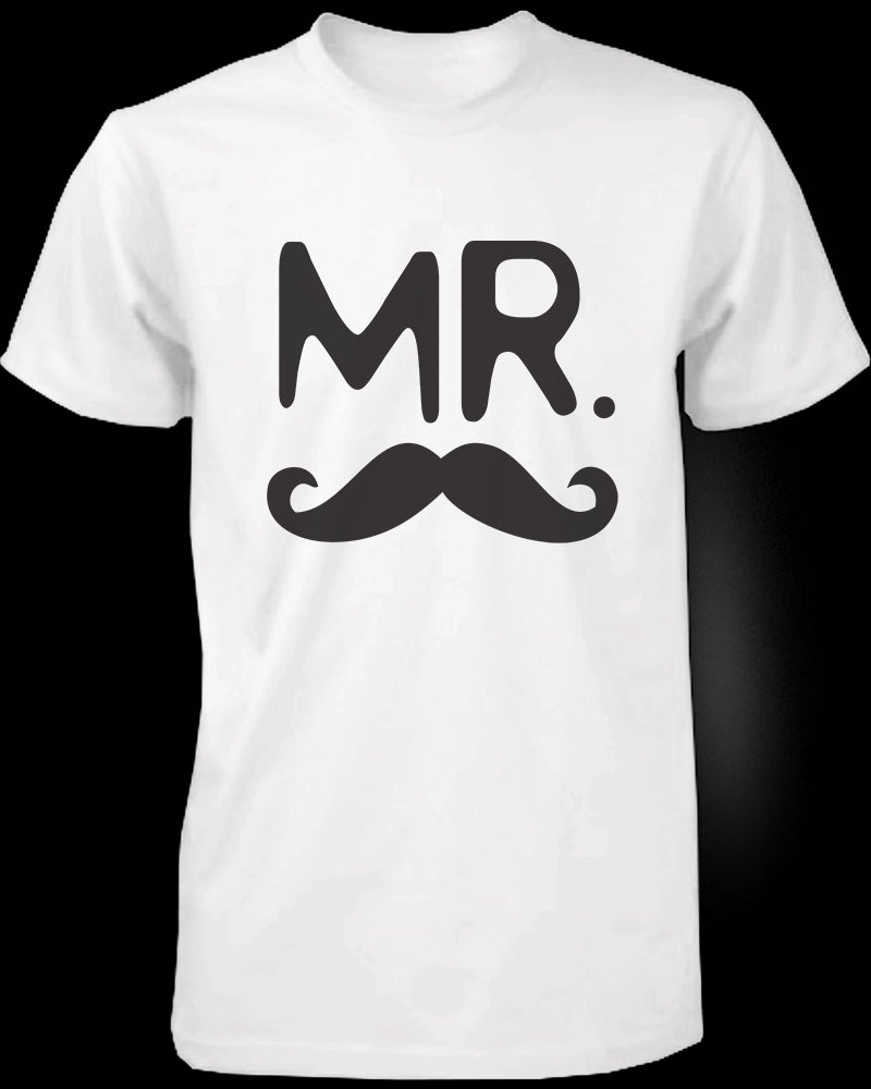 Mr. Mustache & Mrs. Lips Matching Couple Shirts (Set)