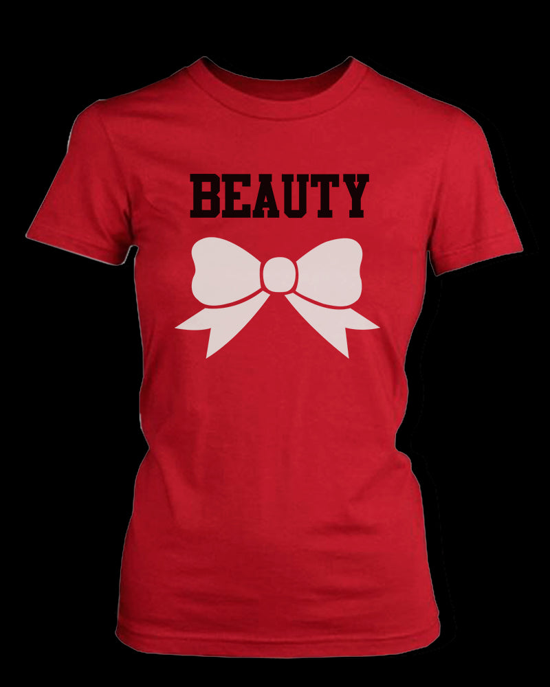 Beauty & Beast Red Matching Couple Shirts (Set)