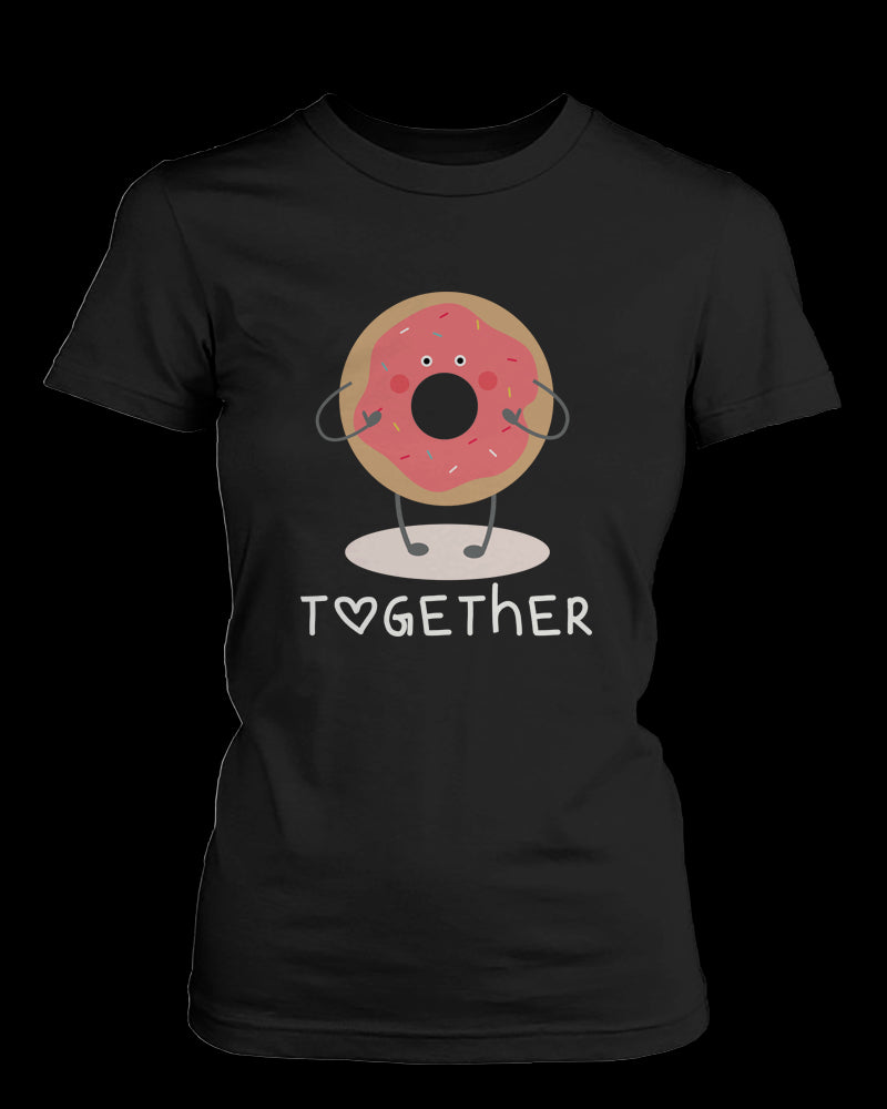 Coffee & Donut Better Together Matching Couple Shirts (his & hers Set)