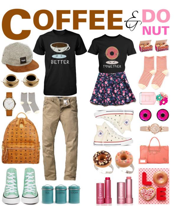 Coffee & Donut Better Together Matching Couple Shirts (his & hers Set)