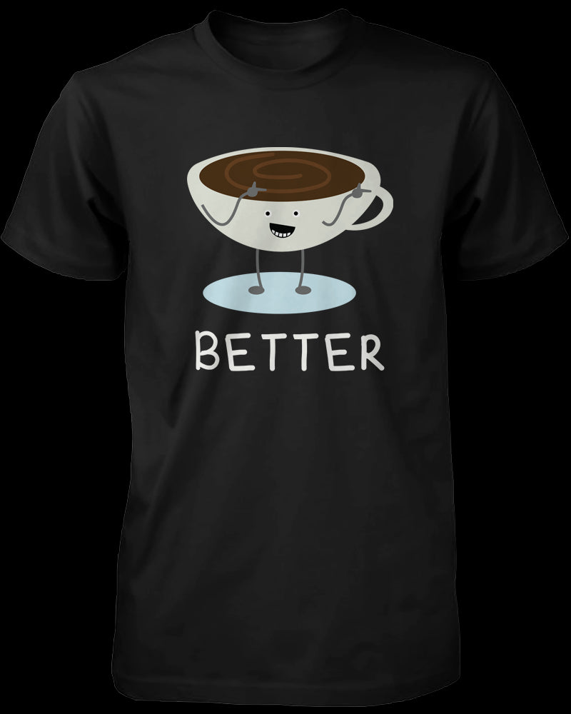 Coffee & Donut Better Together Matching Couple Shirts (his & hers Set)